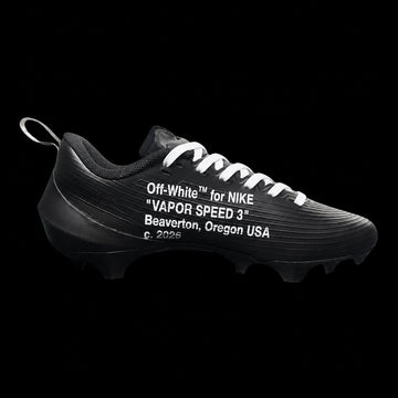 Nike Vapor Speed 3 Off White Customs - Matte Black w/ White Laces