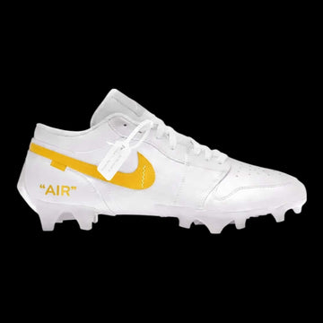 Jordan 1 Low Vapor Edge Off White Customs - White & Yellow