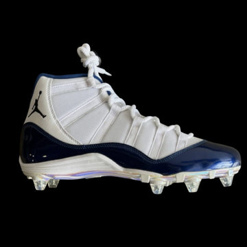 Jordan Retro 11 Mid Navy Blue Malik Hooker PE Cleats - Size 12.5