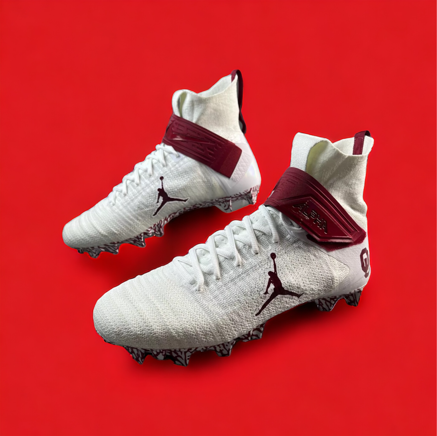 Jordan Alpha Menace Elite 2 Oklahoma Sooners PE ' Maroon White'