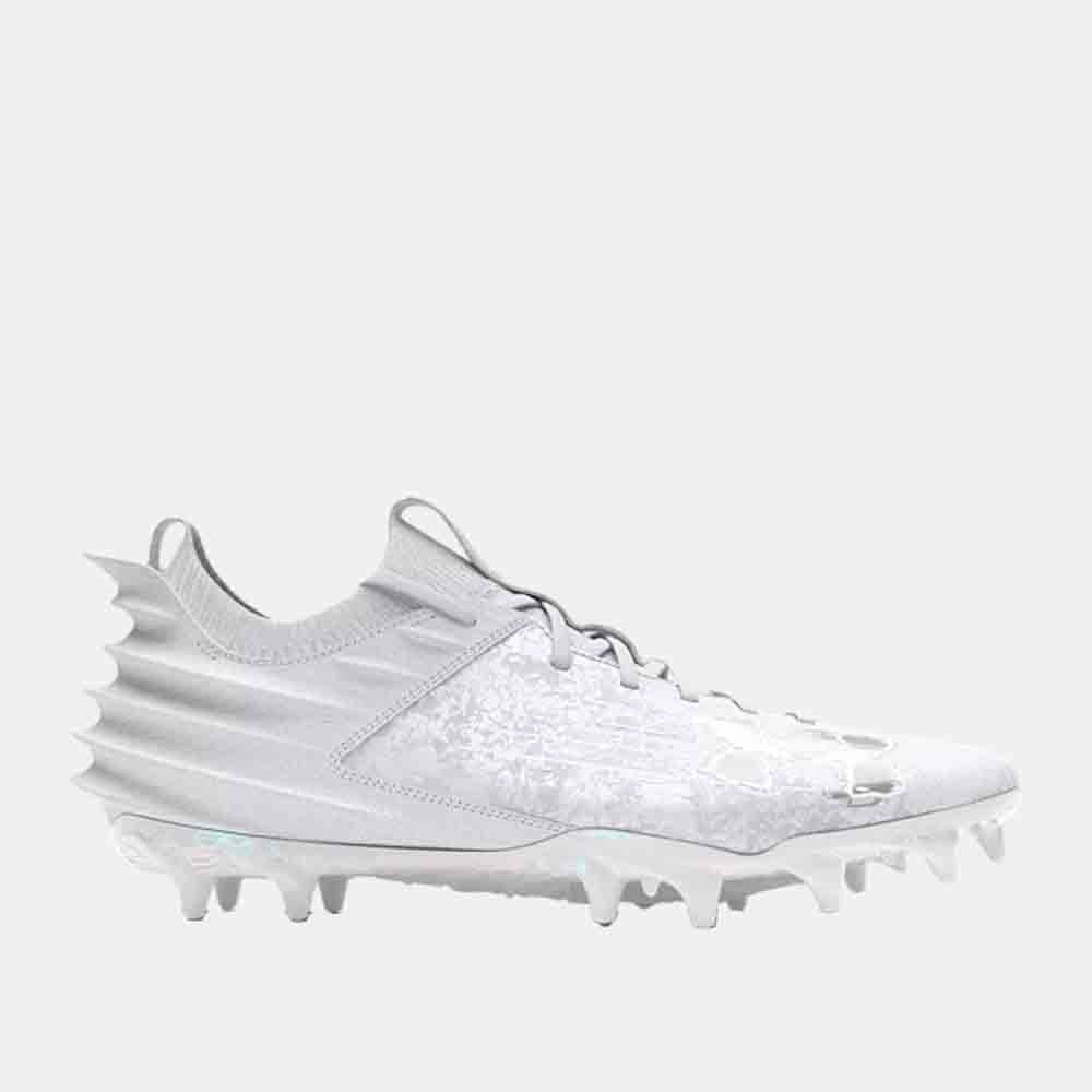 UA Smoke Blur 2 MC Suede Football Cleats - White