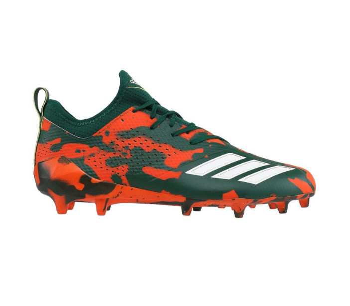 Adidas Adizero 7.0 Miami Hurricanes Camo - Orange & Green