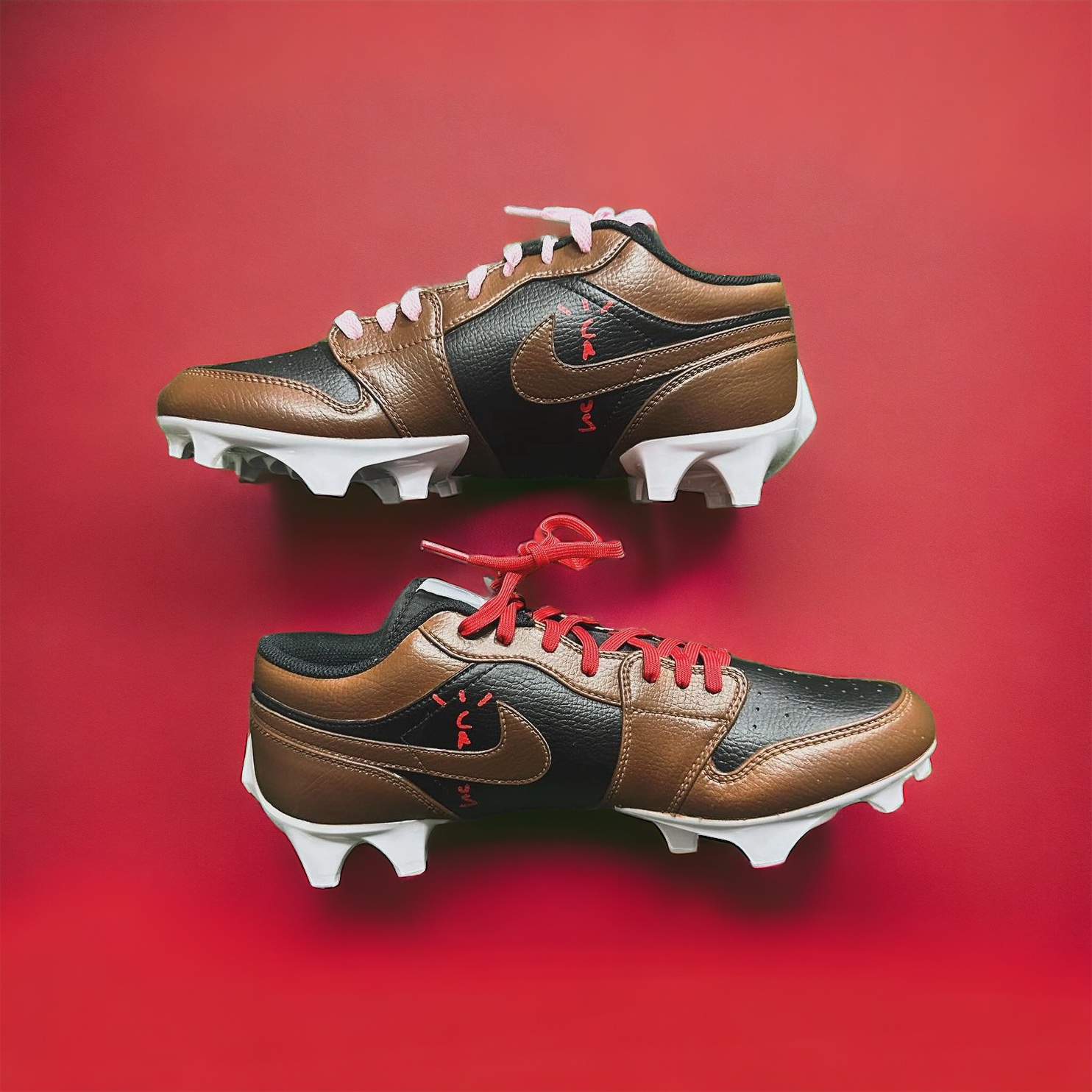 Jordan 1 Low Travis Scott OG Custom Football Cleats