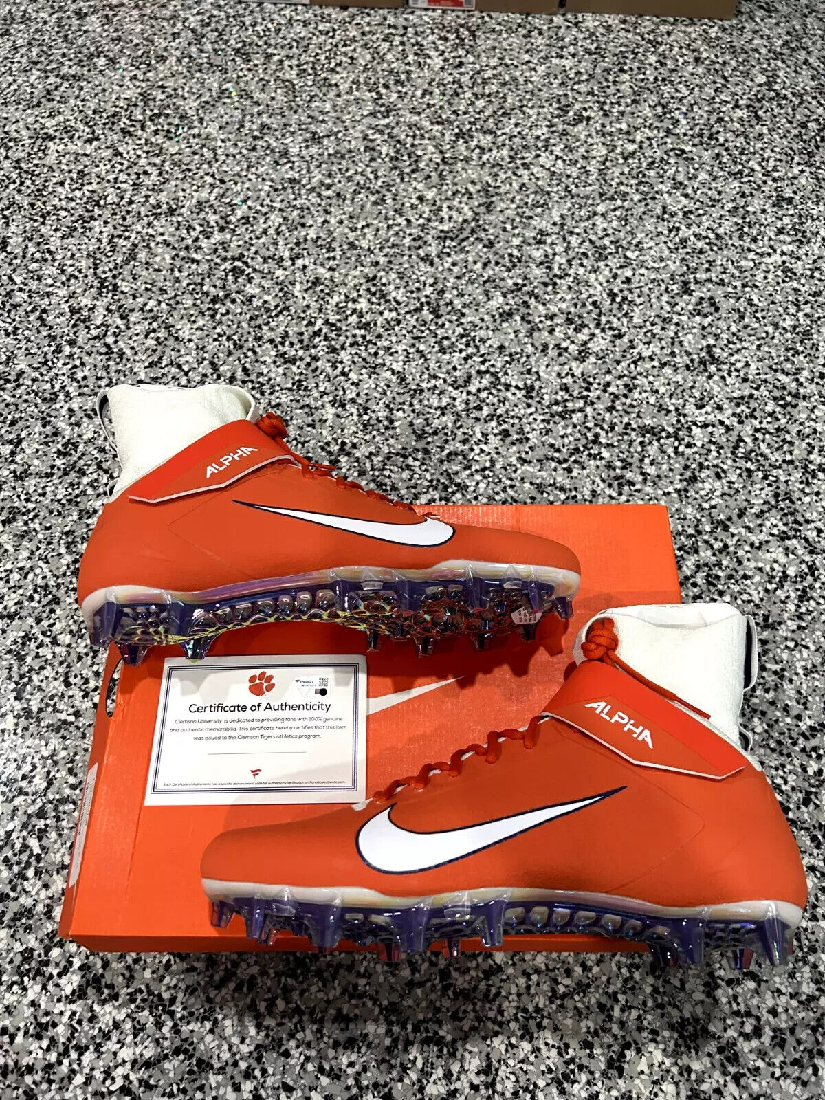 Nike Alpha Menace Elite 2 Clemson PE  Sz 12.5-14